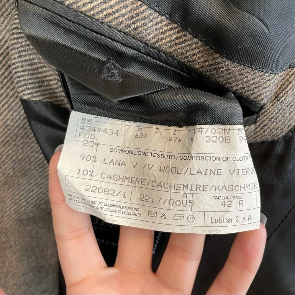 Ermenegildo Zegna Wool Cashmere Blazer Coat 42R